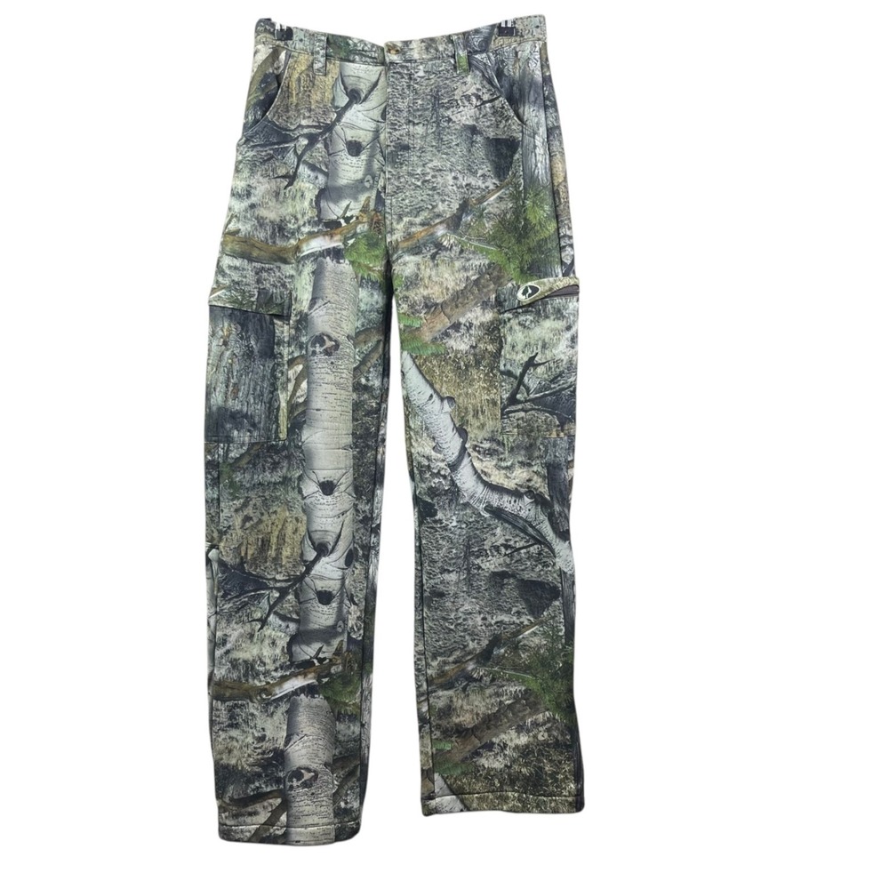 Mossy Oak Sherpa Lined Pants Mens Medium Utility Cargo Hunting Mountain